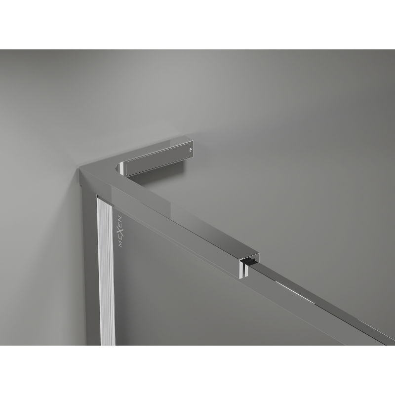 Mexen Kioto-XF L Duschwand Walk-in mit Rahmen 50 x 202 cm, transparent 10 mm, Chrom - 800-050-174-01-00-XF