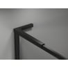 Mexen Kioto-XF L cloison de douche Walk-in avec cadre 120 x 202 cm, transparent 10 mm, noir - 800-120-174-70-00-XF