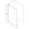 Mexen Kioto-XF L Walk-in Shower Wall with Frame 90 x 202 cm, Transparent 10 mm, Brushed Nickel - 800-090-174-97-00-XF
