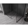 Paroi de douche Walk-in Mexen Kioto-XF avec cadre 100 x 100 cm, transparent 10 mm, noir - 800-100-202-04-70-100-XF