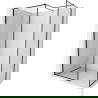 Mexen Kioto-XF douchewand Walk-in met frame 110 x 100 cm, transparant 10 mm, zwart - 800-110-202-04-70-100-XF