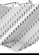Mexen Kioto-XF parede de duche Walk-in com moldura 160 x 100 cm, transparente 10 mm, preta - 800-160-202-04-70-100-XF