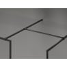Mexen Kioto-XF Duschwand Walk-in mit Rahmen 120 x 120 cm, transparent 10 mm, schwarz - 800-120-202-04-70-120-XF