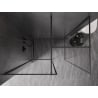 Mexen Kioto-XF paroi de douche Walk-in avec cadre 130 x 90 cm, transparent 10 mm, gun metal - 800-130-202-04-95-090-XF