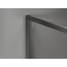 Mexen Kioto-XF paroi de douche Walk-in avec cadre 130 x 90 cm, transparent 10 mm, gun metal - 800-130-202-04-95-090-XF