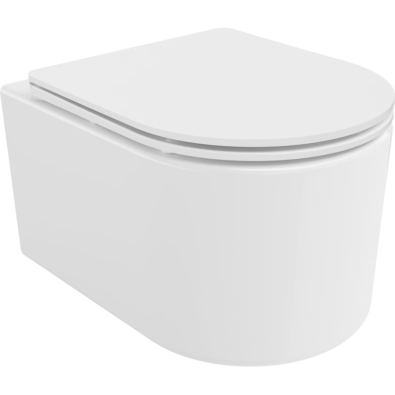 Mexen Sofia WC školjka Rimless s tankim sjedalom s polaganim spuštanjem, duroplast, bijeli sjaj - 30540300