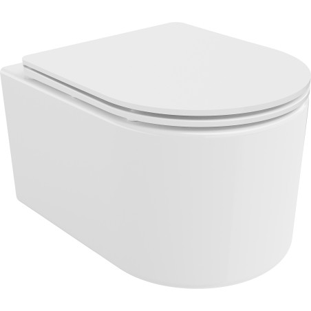 Mexen Sofia inodoro Rimless con asiento de cierre suave slim, duroplast, blanco brillo - 30540300