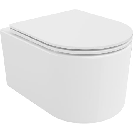 Mexen Sofia WC školjka Rimless s tankim sjedalom s polaganim spuštanjem, duroplast, bijeli sjaj - 30540300