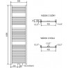 Mexen Hades radiador eléctrico 1800 x 500 mm, 900 W, dorado - W104-1800-500-2900-50