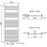 Mexen Hades radiador eléctrico 1500 x 600 mm, 600 W, dorado - W104-1500-600-2600-50
