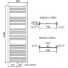 Mexen Hades grzejnik elektryczny 1500 x 500 mm, 600 W, złoty - W104-1500-500-2600-50