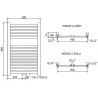 Mexen Hades radiador eléctrico 800 x 500 mm, 300 W, dorado - W104-0800-500-2300-50