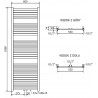 Mexen Hades vannitoa radiaator 1800 x 600 mm, 790 W, kuldne - W104-1800-600-00-50