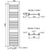 Mexen Hades vannitoa radiaator 1500 x 400 mm, 461 W, kuldne - W104-1500-400-00-50
