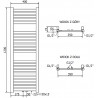 Mexen Hades vannitoa radiaator 1200 x 400 mm, 373 W, kuldne - W104-1200-400-00-50