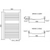 Mexen Helios grzejnik elektryczny 800 x 500 mm, 300 W, złoty - W103-0800-500-2300-50