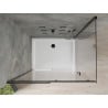 Mexen Omega Duschkabine verschiebbar 130 x 90 cm, transparent, schwarz + Badrand Flat, weiß - 825-130-090-70-00-4010B
