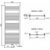 Mexen Mars radiador eléctrico 1500 x 600 mm, 600 W, dorado - W110-1500-600-2600-50
