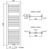 Mexen Mars grzejnik elektryczny 1200 x 400 mm, 300 W, złoty - W110-1200-400-2300-50