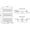 Mexen Mars radiador eléctrico 700 x 500 mm, 300 W, dorado - W110-0700-500-2300-50