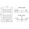 Mexen Mars radiador eléctrico 500 x 400 mm, 300 W, dorado - W110-0500-400-2300-50
