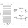 Mexen Mars vannitoa radiaator 1200 x 600 mm, 487 W, kuldne - W110-1200-600-00-50