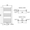 Mexen Mars kupaonski radijator 700 x 400 mm, 188 W, zlatni - W110-0700-400-00-50
