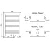 Mexen Mars radiateur de salle de bain 500 x 400 mm, 141 W, doré - W110-0500-400-00-50