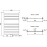 Mexen Uran radiador eléctrico 800 x 600 mm, 300 W, dorado - W105-0800-600-2300-50