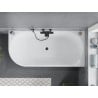 Mexen Mia free-standing right corner bathtub 140 x 75 cm, white, black overflow - 52691407500P-70