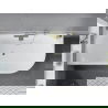 Mexen Mia baignoire autoportante d'angle gauche 140 x 75 cm, blanche, trop-plein doré - 52691407500L-50