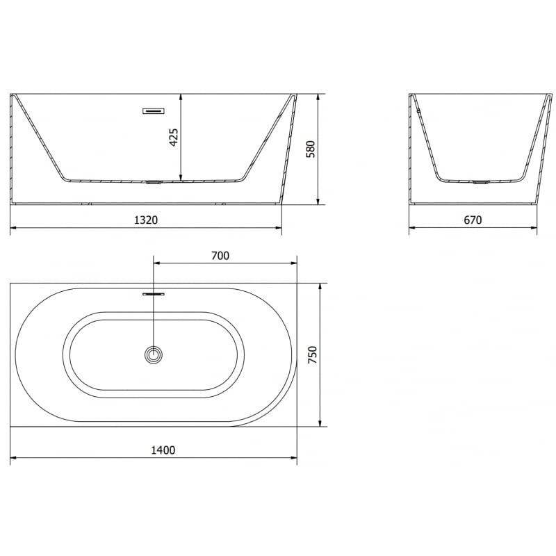Mexen Mia vasca da bagno angolare sinistra indipendente 140 x 75 cm, bianca/nera, scarico dorato spazzolato - 52691407575L-55