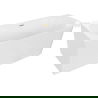 Mexen Mia vrijstaande hoekbad links 160 x 80 cm, wit, goud geborstelde overloop - 52691608000L-55