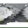 Mexen Mia vrijstaande hoekbad links 160 x 80 cm, wit, zwarte overloop - 52691608000L-70