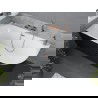 Mexen Mia freistehende Eckbadewanne links 160 x 80 cm, weiß/schwarz, Ablauf gebürstetes Kupfer - 52691608075L-65