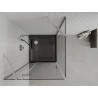 Mexen Roma swing shower cabin 80 x 80 cm, transparent, chrome + Flat shower tray, black - 854-080-080-01-00-4070