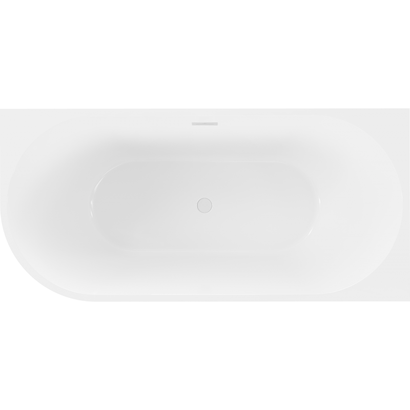 Mexen Mia bañera exenta de esquina derecha 160 x 80 cm, blanca/negra, desbordamiento blanco - 52691608075P-20