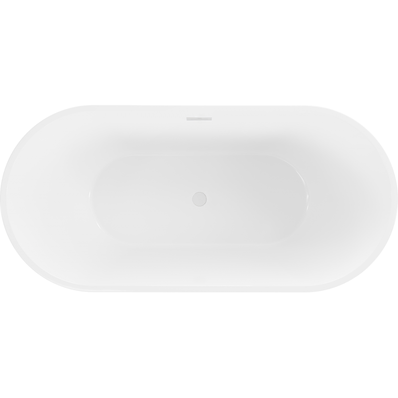 Mexen Luna vasca da bagno freestanding 140 x 75 cm, bianca, troppopieno bianco - 52031407500-20