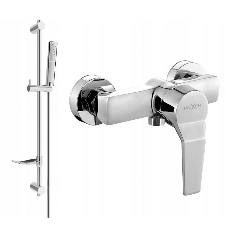 Mexen Caro DF72 rubinetto doccia con set doccia, cromo - 74664DF72-00