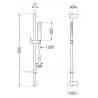 Mexen Caro DF72 Duschbatterie mit Duschset, Chrom - 74664DF72-00