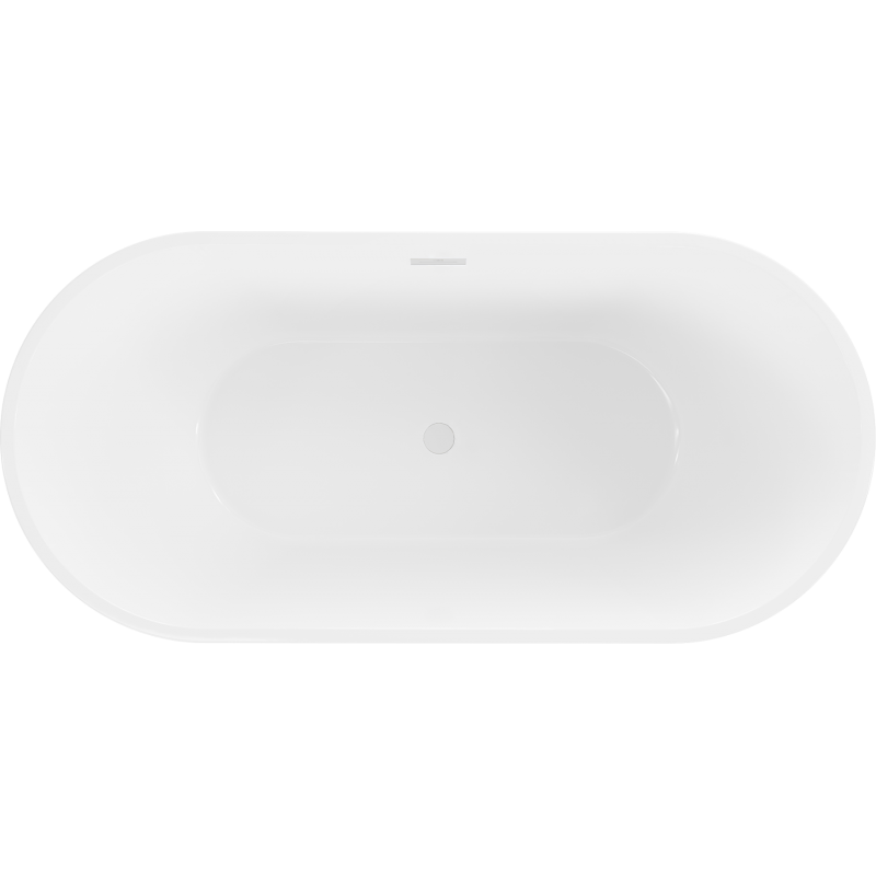 Mexen Luna vasca da bagno autoportante 140 x 75 cm, bianca/nera, troppo pieno bianco - 52031407575-20