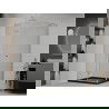Mexen Roma douchecabine scharnierend 80 x 100 cm, transparant, chroom + Flat douchebak, zwart - 854-080-100-01-00-4070