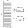 Mexen Helios elektriline radiaator 1800 x 600 mm, 900 W, kuldne - W103-1800-600-2900-50