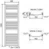 Mexen Helios grzejnik łazienkowy 1500 x 500 mm, 534 W, złoty - W103-1500-500-00-50