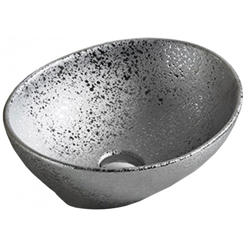 Mexen Elza lavabo de encimera 40 x 33 cm, plateado - 21014052