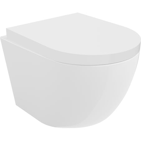 Mexen Lena Rimless Tornado WC Bowl with Slow-Close Hard Seat, Duroplast, Gloss White - 30220200T