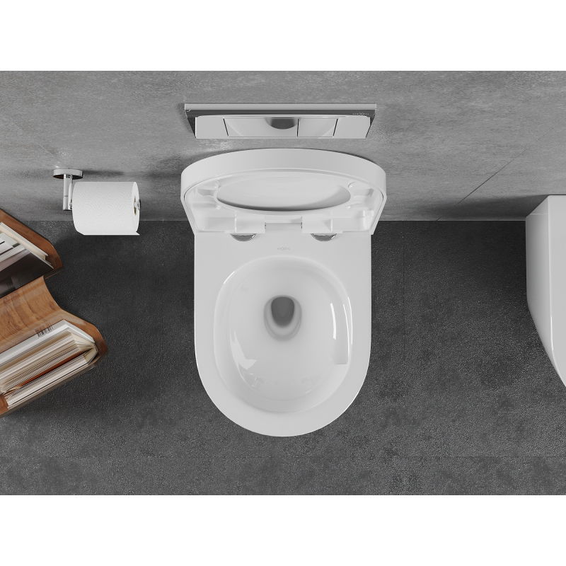 Mexen Lena WC a muro Rimless Tornado con tavoletta a chiusura rallentata dura, duroplast, bianco lucido - 30220200T