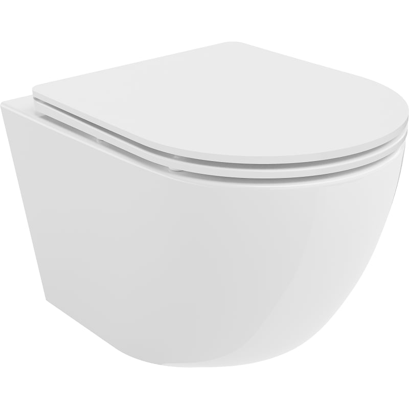 Mexen Lena WC školjka Rimless Tornado s tankom daskom koja se polako spušta, duroplast, bijeli sjaj - 30220300T