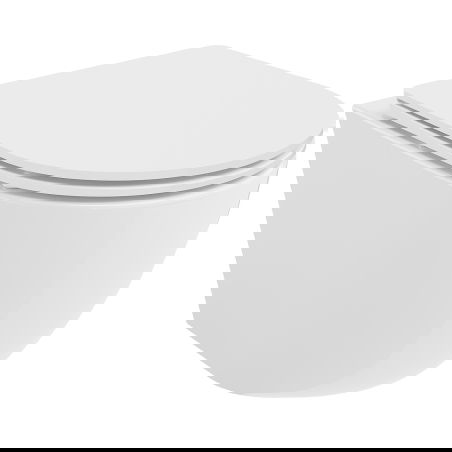 Mexen Lena taza WC Rimless Tornado con asiento de cierre suave slim, duroplast, blanco brillo - 30220300T