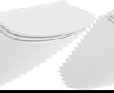 Mexen Lena taza de inodoro Rimless Tornado con asiento de cierre suave delgado, duroplast, blanco brillo - 30220500T